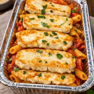 penne Asparagi Con Halloumi