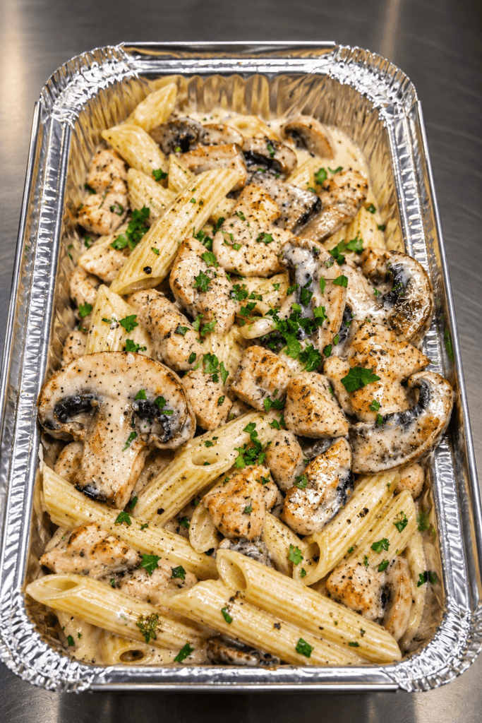 Penne Pollo Funghi